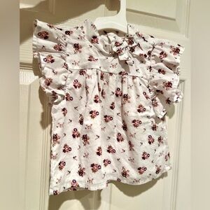 Floral Ruffle Sleave Blouse
